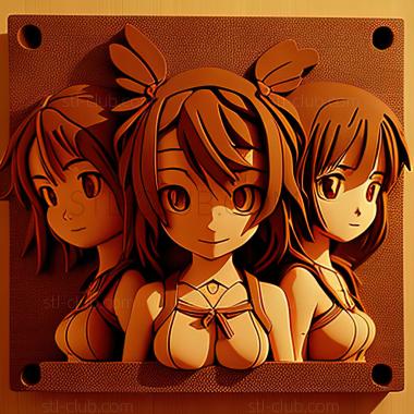 3D model Haruhi Suzumiya Makoto Mizuno Gaku Tsugano Puyo ErettoR (STL)